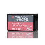 TRACOPOWER TEL 8 DC-DC Converter, 5V dc/ 1.6A Output, 9 → 18 V dc Input, 8W, Through Hole, +80°C Max Temp -40°C