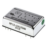 Recom RP12-AW DC-DC Converter, 12V dc/ 1A Output, 9 → 36 V dc Input, 12W, Through Hole, +65°C Max Temp -40°C Min