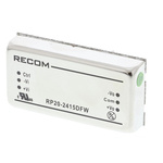 Recom RP20-FW DC-DC Converter, ±15V dc/ ±667mA Output, 9 → 36 V dc Input, 20W, Through Hole, +105°C Max Temp