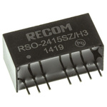 Recom RSO DC-DC Converter, 15V dc/ 67mA Output, 9 → 36 V dc Input, 1W, Through Hole, +85°C Max Temp -40°C Min