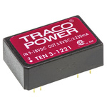 TRACOPOWER TEN 3 DC-DC Converter, ±5V dc/ ±250mA Output, 9 → 18 V dc Input, 3W, Through Hole, +85°C Max Temp