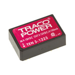 TRACOPOWER TEN 3 DC-DC Converter, ±15V dc/ ±100mA Output, 9 → 18 V dc Input, 3W, Through Hole, +85°C Max Temp