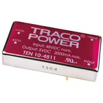 TRACOPOWER TEN 10 DC-DC Converter, 5V dc/ 2A Output, 36 → 72 V dc Input, 10W, Through Hole, +85°C Max Temp -40°C