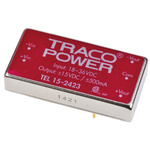TRACOPOWER TEL 15 DC-DC Converter, ±15V dc/ ±500mA Output, 18 → 36 V dc Input, 15W, Through Hole, +71°C Max Temp