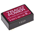 TRACOPOWER TEN 5WI DC-DC Converter, 5V dc/ 1A Output, 18 → 75 V dc Input, 6W, Through Hole, +85°C Max Temp -40°C