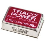 TRACOPOWER THD 15WIN DC-DC Converter, 5V dc/ 3A Output, 9 → 36 V dc Input, 15W, Through Hole, +85°C Max Temp