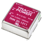 TRACOPOWER THN 20 DC-DC Converter, 5V dc/ 4A Output, 9 → 18 V dc Input, 20W, Through Hole, +85°C Max Temp -40°C