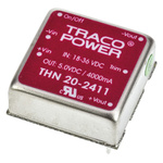 TRACOPOWER THN 20 DC-DC Converter, 5V dc/ 4A Output, 18 → 36 V dc Input, 20W, Through Hole, +85°C Max Temp -40°C