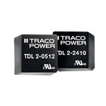 TRACOPOWER TDL 2 DC-DC Converter, ±12V dc/ ±83mA Output, 9 → 18 V dc Input, 2W, Through Hole, +80°C Max Temp