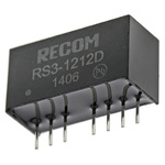 Recom RS3 DC-DC Converter, ±12V dc/ ±125mA Output, 9 → 18 V dc Input, 3W, Through Hole, +71°C Max Temp -40°C Min