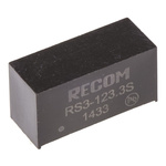 Recom RS3 DC-DC Converter, 3.3V dc/ 600mA Output, 9 → 18 V dc Input, 3W, Through Hole, +71°C Max Temp -40°C Min