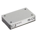 XP Power RCQ75 DC-DC Converter, 12V dc/ 6.25A Output, 43 → 101 V dc Input, 75W, Through Hole, +105°C Max Temp