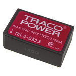 TRACOPOWER TEL 3 DC-DC Converter, ±15V dc/ ±100mA Output, 4.5 → 9 V dc Input, 3W, Through Hole, +85°C Max Temp