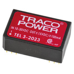 TRACOPOWER TEL 3 DC-DC Converter, ±15V dc/ ±100mA Output, 10 → 30 V dc Input, 3W, Through Hole, +85°C Max Temp