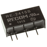 Recom RE DC-DC Converter, 15V dc/ 66mA Output, 21.6 → 26.4 V dc Input, 1W, Through Hole, +85°C Max Temp -40°C