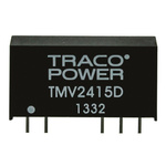 TRACOPOWER TMV DC-DC Converter, ±15V dc/ ±30mA Output, 21.6 → 26.4 V dc Input, 1W, Through Hole, +85°C Max Temp