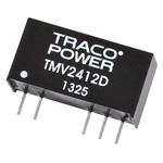 TRACOPOWER TMV DC-DC Converter, ±12V dc/ ±40mA Output, 21.6 → 26.4 V dc Input, 1W, Through Hole, +85°C Max Temp