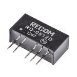Recom RD DC-DC Converter, ±12V dc/ ±84mA Output, 4.5 → 5.5 V dc Input, 2W, Through Hole, +85°C Max Temp -40°C