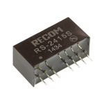 Recom RS DC-DC Converter, 15V dc/ 134mA Output, 18 → 36 V dc Input, 2W, Through Hole, +85°C Max Temp -40°C Min