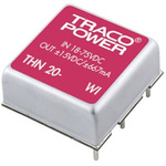 TRACOPOWER THN 20WI DC-DC Converter, 5V dc/ 4A Output, 18 → 75 V dc Input, 20W, Through Hole, +85°C Max Temp