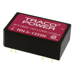 TRACOPOWER TEN 6N DC-DC Converter, ±12V dc/ ±250mA Output, 9 → 18 V dc Input, 6W, Through Hole, +85°C Max Temp