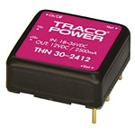 TRACOPOWER THN 30 DC-DC Converter, 5V dc/ 6A Output, 36 → 75 V dc Input, 30W, Through Hole, +85°C Max Temp -40°C