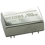 Recom REC7.5 DC-DC Converter, ±12V dc/ ±312mA Output, 18 → 36 V dc Input, 7.5W, Through Hole, +71°C Max Temp