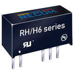 Recom RH DC-DC Converter, ±15V dc/ ±33mA Output, ±21.6 V dc, ±26.4 V dc Input, 1W, Through Hole, +90°C Max Temp -40°C
