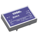Cosel DC-DC Converter, ±15V dc/ 100mA Output, 9 → 18 V dc Input, 3W, Through Hole, +71°C Max Temp -20°C Min Temp