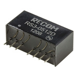 Recom RS3 DC-DC Converter, ±12V dc/ ±125mA Output, 4.5 → 9 V dc Input, 3W, Through Hole, +71°C Max Temp -40°C