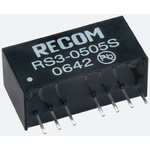 Recom RS3 DC-DC Converter, 5V dc/ 600mA Output, 36 → 72 V dc Input, 3W, Through Hole, +71°C Max Temp -40°C Min