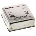 Recom RP15-A DC-DC Converter, 5V dc/ 3A Output, 18 → 36 V dc Input, 15W, Through Hole, +85°C Max Temp -40°C Min