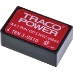 TRACOPOWER TEN 3 DC-DC Converter, 15V dc/ 200mA Output, 36 → 72 V dc Input, 3W, Through Hole, +85°C Max Temp