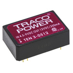 TRACOPOWER TEN 3 DC-DC Converter, 12V dc/ 250mA Output, 4.5 → 9 V dc Input, 3W, Through Hole, +85°C Max Temp