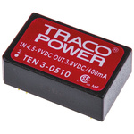 TRACOPOWER TEN 3 DC-DC Converter, 3.3V dc/ 600mA Output, 4.5 → 9 V dc Input, 3W, Through Hole, +85°C Max Temp