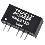 TRACOPOWER TMH DC-DC Converter, ±15V dc/ ±65mA Output, 4.5 → 5.5 V dc Input, 2W, Through Hole, +85°C Max Temp