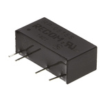 Recom RP DC-DC Converter, 15V dc/ 66mA Output, 4.5 → 5.5 V dc Input, 1W, Through Hole, +85°C Max Temp -40°C Min