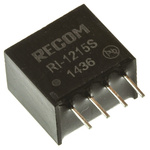 Recom RI DC-DC Converter, 15V dc/ 133mA Output, 10.8 → 13.2 V dc Input, 2W, Through Hole, +85°C Max Temp -40°C