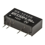Recom RK DC-DC Converter, 12V dc/ 84mA Output, 10.8 → 13.2 V dc Input, 1W, Through Hole, +85°C Max Temp -40°C