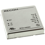 Recom RP40-G DC-DC Converter, 5V dc/ 8A Output, 18 → 36 V dc Input, 40W, Through Hole, +85°C Max Temp -40°C Min