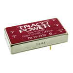 TRACOPOWER TEL 15 DC-DC Converter, ±12V dc/ ±625mA Output, 9 → 18 V dc Input, 15W, Through Hole, +71°C Max Temp