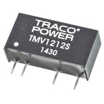 TRACOPOWER TMV DC-DC Converter, 12V dc/ 80mA Output, 10.8 → 13.2 V dc Input, 1W, Through Hole, +85°C Max Temp