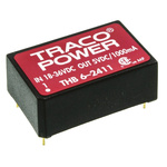 TRACOPOWER THB 6 DC-DC Converter, 5V dc/ 1A Output, 18 → 36 V dc Input, 6W, Through Hole, +71°C Max Temp -40°C