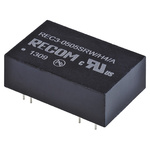 Recom REC3 DC-DC Converter, 5V dc/ 600mA Output, 4.5 → 9 V dc Input, 3W, Through Hole, +80°C Max Temp -40°C Min
