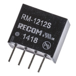 Recom RM DC-DC Converter, 12V dc/ 21mA Output, 10.8 → 13.2 V dc Input, 0.25W, Through Hole, +85°C Max Temp -40°C