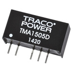 TRACOPOWER TMA DC-DC Converter, ±5V dc/ ±100mA Output, 13.5 → 16.5 V dc Input, 1W, Through Hole, +85°C Max Temp