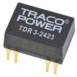 TRACOPOWER TDR 3 DC-DC Converter, ±15V dc/ ±100mA Output, 18 → 36 V dc Input, 3W, Through Hole, +85°C Max Temp