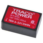TRACOPOWER TEN 6WIN DC-DC Converter, 12V dc/ 500mA Output, 9 → 36 V dc Input, 6W, Through Hole, +85°C Max Temp