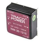 TRACOPOWER THN 30 DC-DC Converter, 24V dc/ 1.25A Output, 9 → 18 V dc Input, 30W, Through Hole, +85°C Max Temp