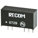 Recom RKZ DC-DC Converter, -9V dc/ -111mA Output, 4.5 → 5.5 V dc Input, 2W, Through Hole, +90°C Max Temp -40°C